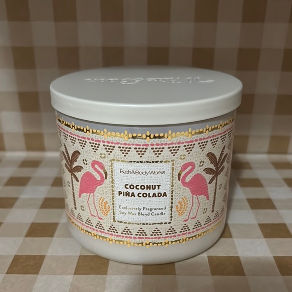 Bath & Body Works Other - Bath & Body Works Coconut Pina Colada Candle - Pink Flamingo Design